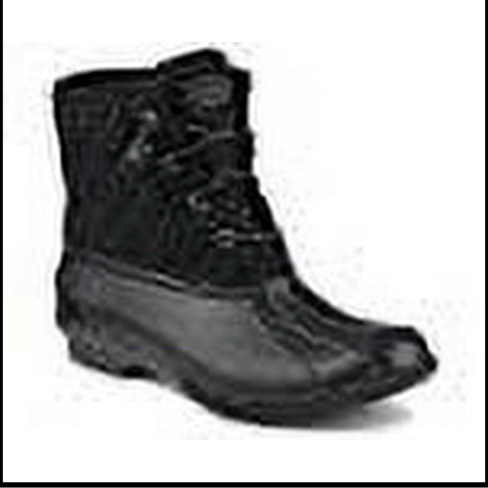 Sperry Black Quilted snow Winter short Boots